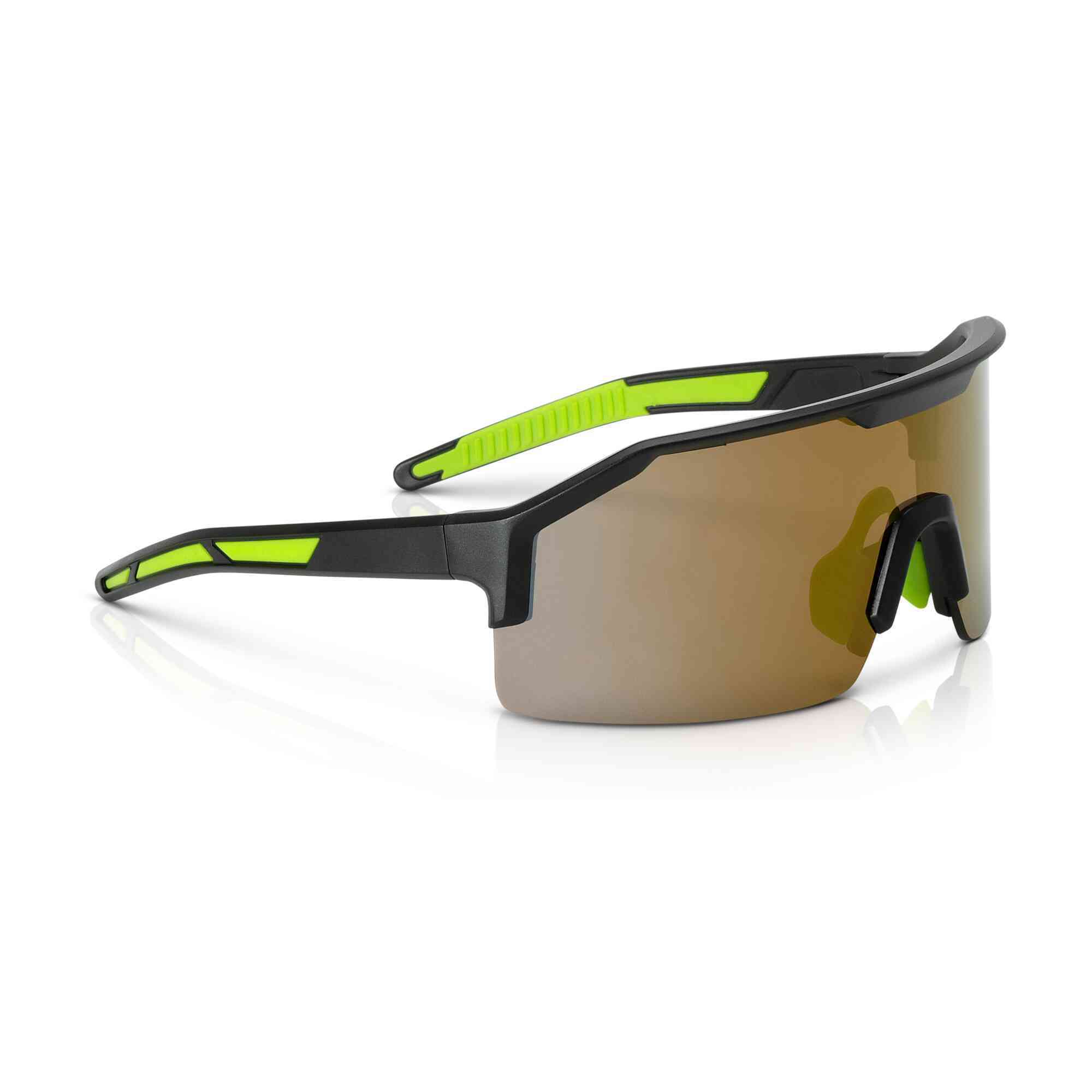 Jackson Safety MAXVIEW+ Safety Glasses — Gold Mirror Lens, Black Frame, Hardcoat Anti-Scratch, Model# 60009